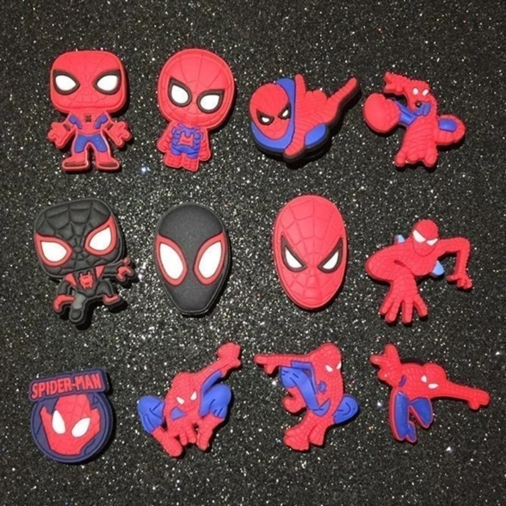 ♡♡ Set of 12pcs Spiderman Shoe Charms
